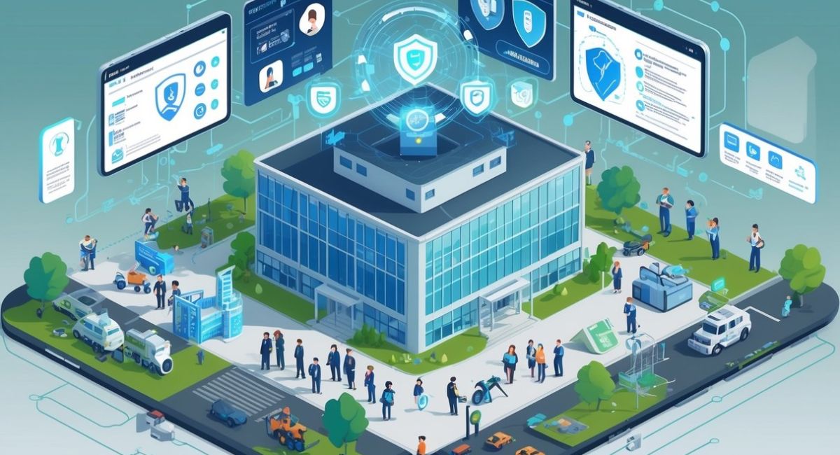 AI weapon detection software scanning school CCTV for threats in real time to improve safety and security.